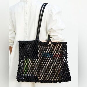 Clare V Sandy Rope Tote - black